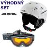 LYŽIARSKY SET ALPINA BIELY M - PRILBA JUNTA | OKULIARE FREESPIRIT DH